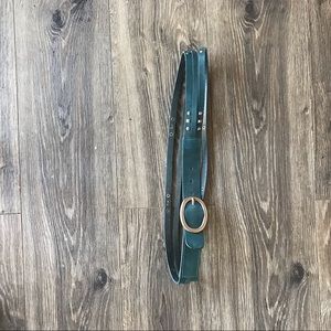 Teal belt.